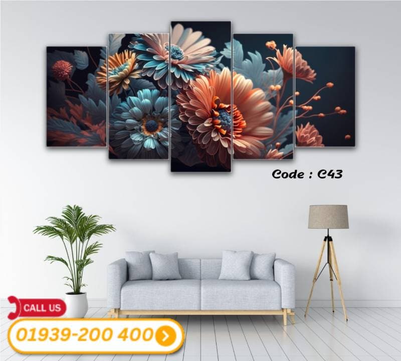 5 panel wall canvas code: C43